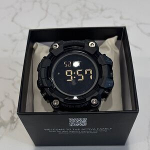Activa Black Rugged Smartwatch with Digital Display